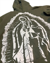 Load image into Gallery viewer, ARMY GREEN VIRGIN MARY HOODIE
